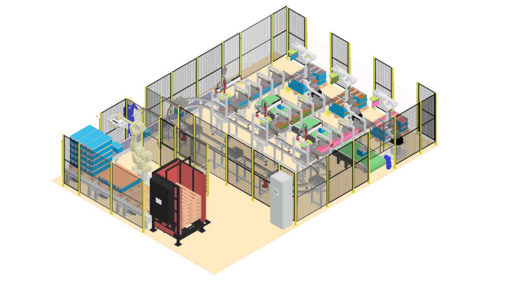 Case packer - palletizing line