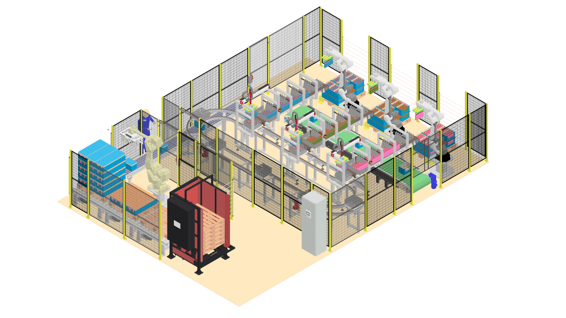 Case packer - palletizing line